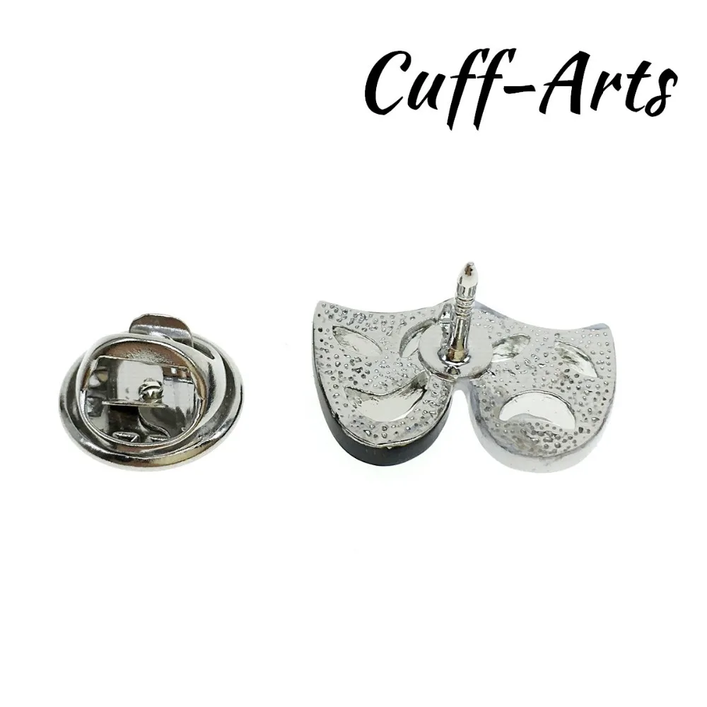 Cuffarts Lapel Pin Black & White Comedy & Tragedy Theatre Masks Lapel Pins Brooch Hijab Pin Enamel Pin Broche Pusheen P10081