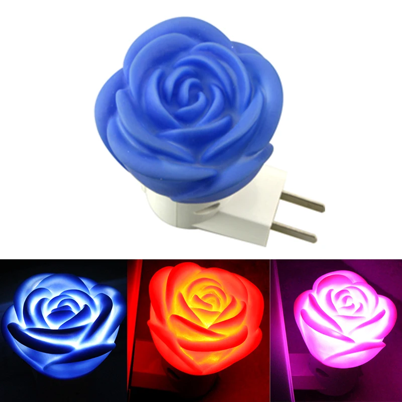 Romantic Atmosphere Night Light Novelty Rose Lamp Button Switch Low Power Holiday Decoration