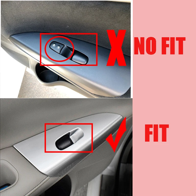 For Nissan Sentra 2016 2017 ABS Matte LHD Door Window glass Lift Control Switch Panel Cover trim Car accessories styling 4pcs