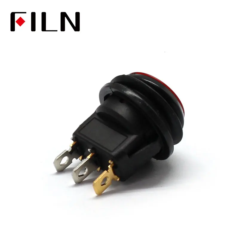 FILN mini on off seal waterproof rocker switch in 12v 220V IP67 lighting 10A 250vac push button switch rocker switch