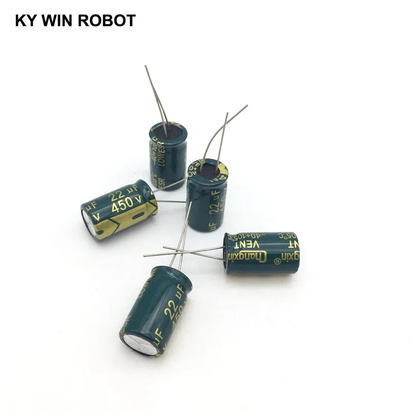 10 pcs Aluminum electrolytic capacitor 22 uF 450 V 13 * 20 mm frekuensi tinggi Radial Electrolytic kapasitor