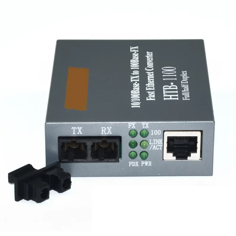 HTB-1100 Optik Fiber Media Dönüştürücü: 10/100Mbps RJ45 Multi-Modlu SC Port Dönüştürücü 2KM