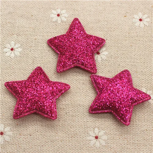 3.3m 40pcs mix color Star Non-woven patches glitter Felt Appliques for clothes Sewing Supplies diy craft ornament