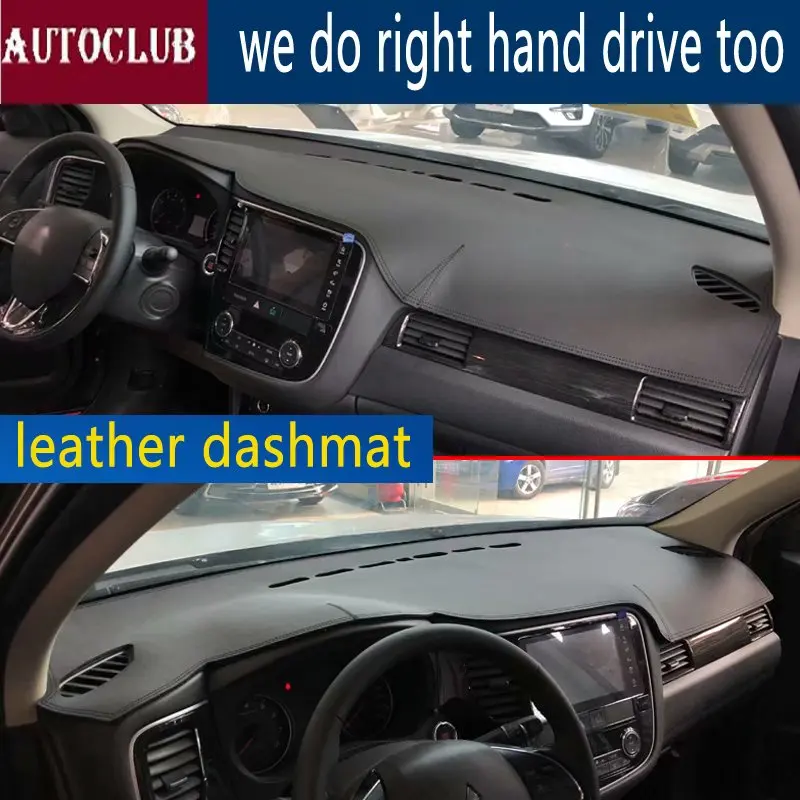 

For Mitsubishi Outlander P-HEV 2012 2013 2014 2015 2019 Leather Dashmat Dashboard Cover Dash Carpet Custom Car Styling LHD+RHD