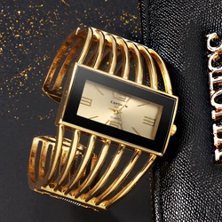 Luxury Bracelet Watch Women Unique Ladies Wristwatch Stainless Steel Goldren Relogio Feminino Saati Women's Gifts Clock