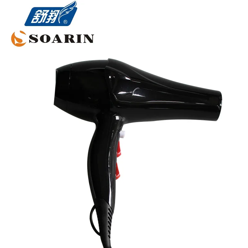 Soarin余分な高電力ヘアドライヤー黒大風送風機理髪ネイルドライヤーツール用理髪サロン髪dryerhairドライヤー