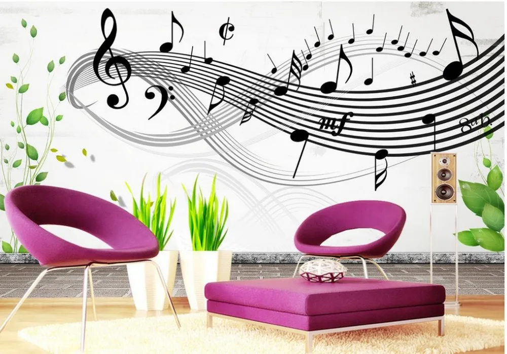 

Custom 3d mural Continental bedroom living room wall background 3D fantasy music 3d stereoscopic wallpaper