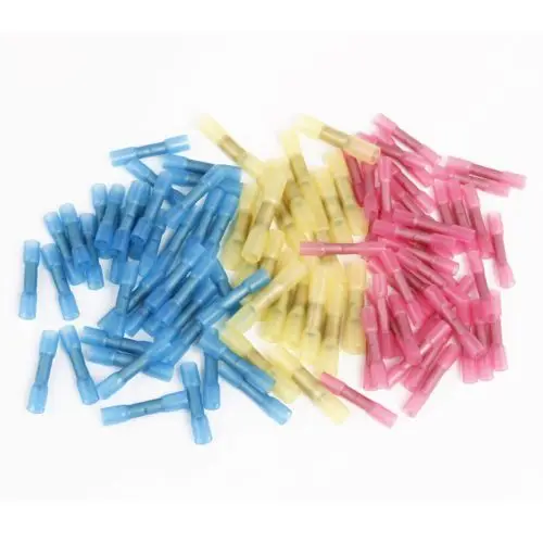 100pcs Heat Shrink Butt Wire Electrical Crimp Connector 10-12 14-16 18-22 kit