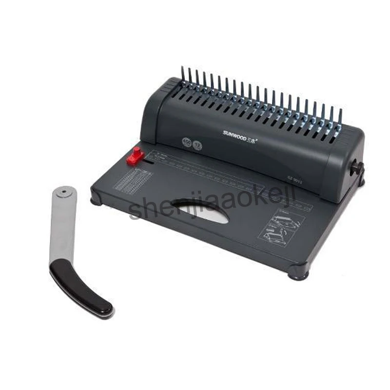 A4 paper comb type financial binding machine manual rubber ring clamp hole punching machine 21 hole manual binding machine 1pc