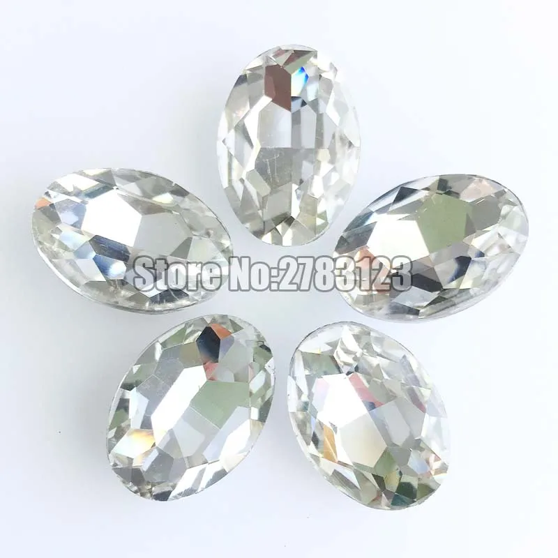 

AAA Glass Crystal Oval shape Clear crystal white pointback rhinestones,4x6mm 6x8mm 8x10mm 10x14mm 13x18mm 18x25mm 20x30mm