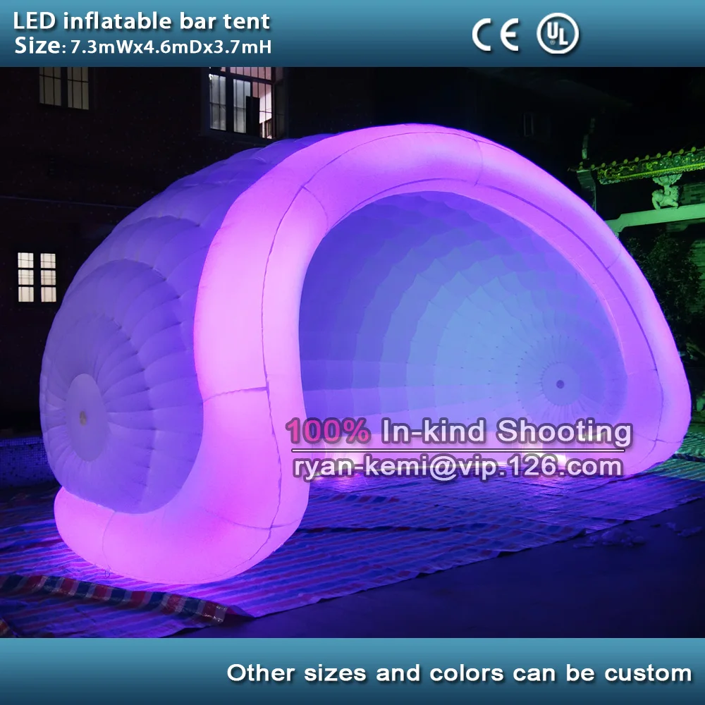 Tienda de campaña inflable portátil gigante con domo LED, carpa inflable que cambia de color, carpa para eventos