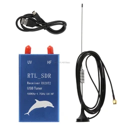 RTL2832U+R820T2 100KHz-1.7GHz UHF VHF HF RTL.SDR USB Tuner Receiver AM FM Radio