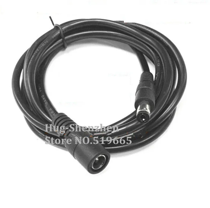 1.5M/3M/5M 18AWG 19V 12V power extension cable DC5.5*2.5 male to female power cable DC 5.5*2.5mm for laptop Projector 2pcs/lot