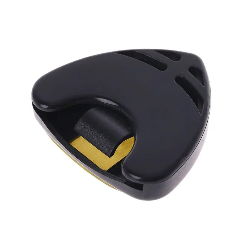 1 pc Guitar Pick Holder Plastic Plectrum Case Mediator Quick Storage Self Adhesive Triangle Shape