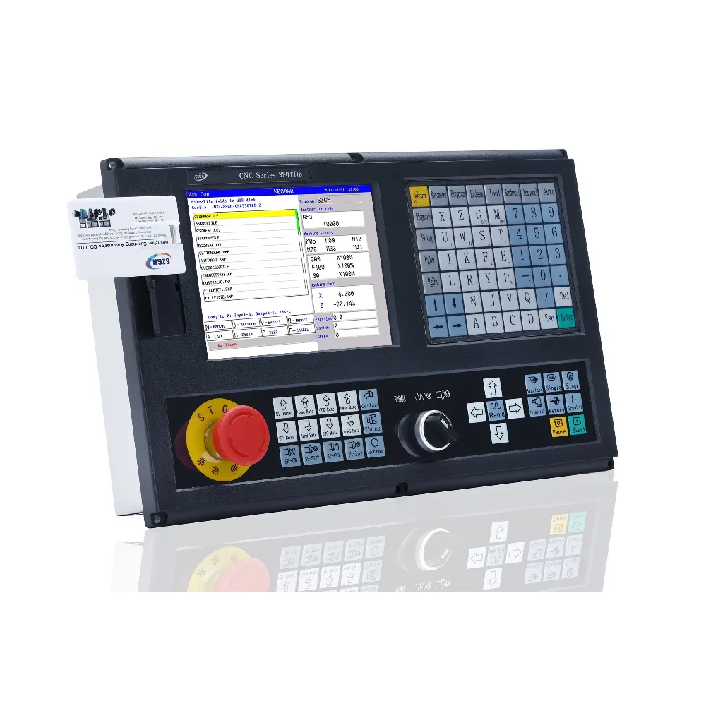 

Economical 2 Axis CNC Lathe Controller with English panel PLC