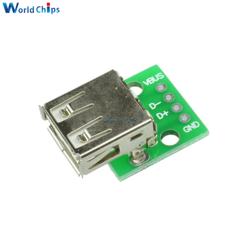 10PCS Micro / Mini USB Type A Male/USB Type A Female Interface Adapter to 2.54mm DIP PCB Board Adapter Converter Breakout Module