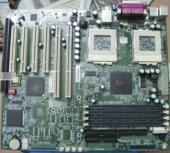 

P3TDLE 100% OK Original Embedded IPC Mainboard ATX Industrial Motherboard 4*PCI 2*COM 1*ISA LPT Double CPU socket 370