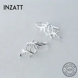 INZATT Real 925 Sterling Silver Leaves Bohemia Dangle Drop Earrings For Women Party Fashion Jewelry Pendientes Mujer Moda 2018