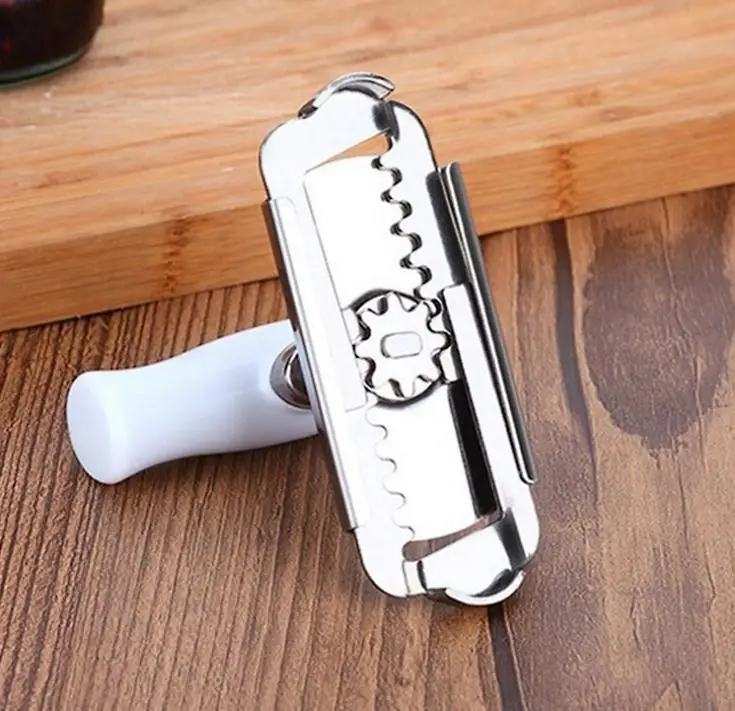 Free Size Jar Openers Screw Cap Bottle Opener Wrench Stainless Steel Power-saved Wine Opener Can Bottle Tin Cap Open SN1422