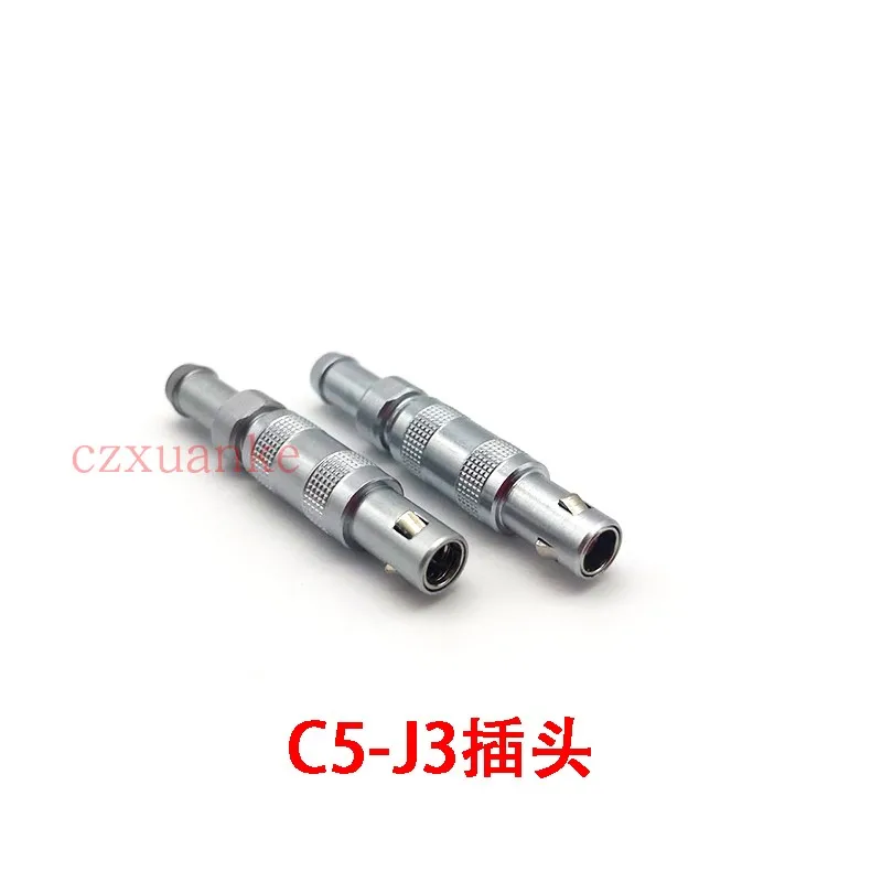 2pcs C5-J3 Plug FFA00 Ultrasound Probe Wire Joint Non-destructive Testing Connector for Common Head Thickness Tester