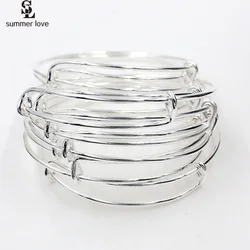 Diameter 5.8cm/5cm Children Wire Bangles Cable Expandable Bracelet For Charms Fashion Diy Jewelry Accessory pulseras