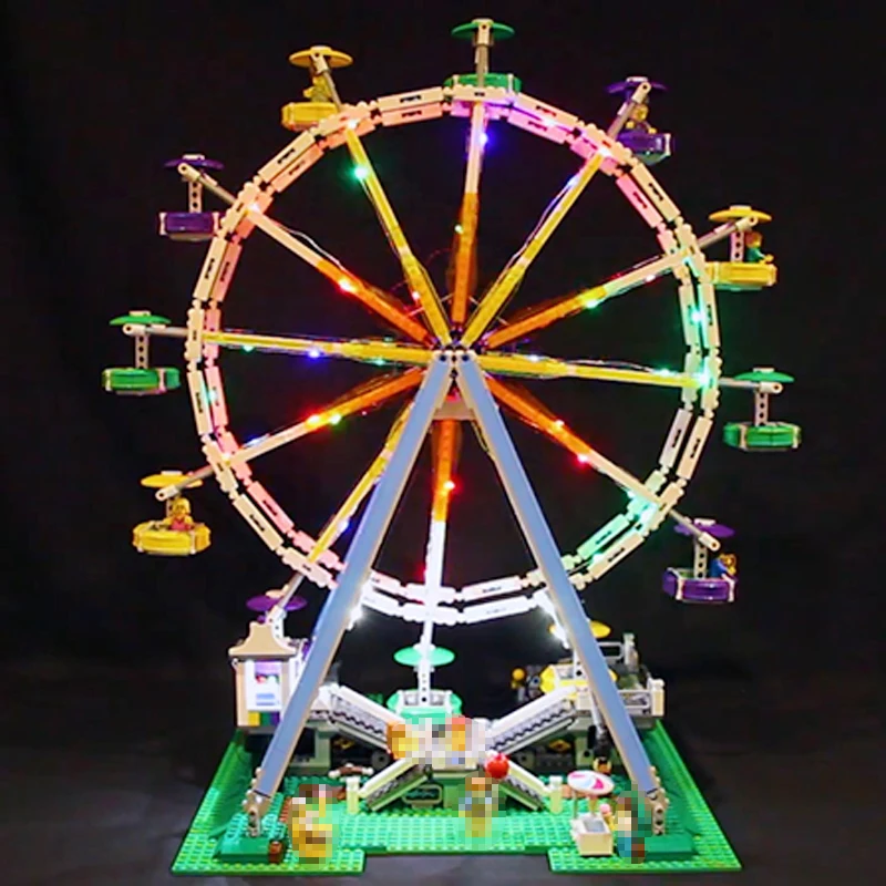 

Led Light For Lego 10247 Building Blocks bricks Creator City Street Ferris Wheel Compatible 15012 Toys( light with Battery box)