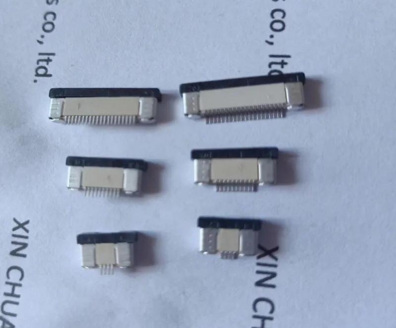 4P 6P 8P 9P 10P 12P 14P 16P 18P 20P 24P 26P 30P 32Pin 1.0mm FFC FPC flat cable connectors socket top or bottom contact