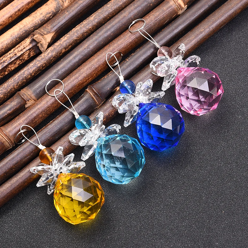 1PCS Crystal Suncatcher Ball Hanging Pendant Handmade DIY Ornament Wedding Home Decoration