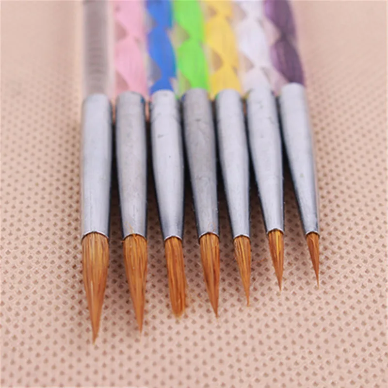 6Pcs/Set water color brush artists Weasel Hair brush Aquarelle Paintbrush Organic rod Handle art brush Round Head Hook Line Pen