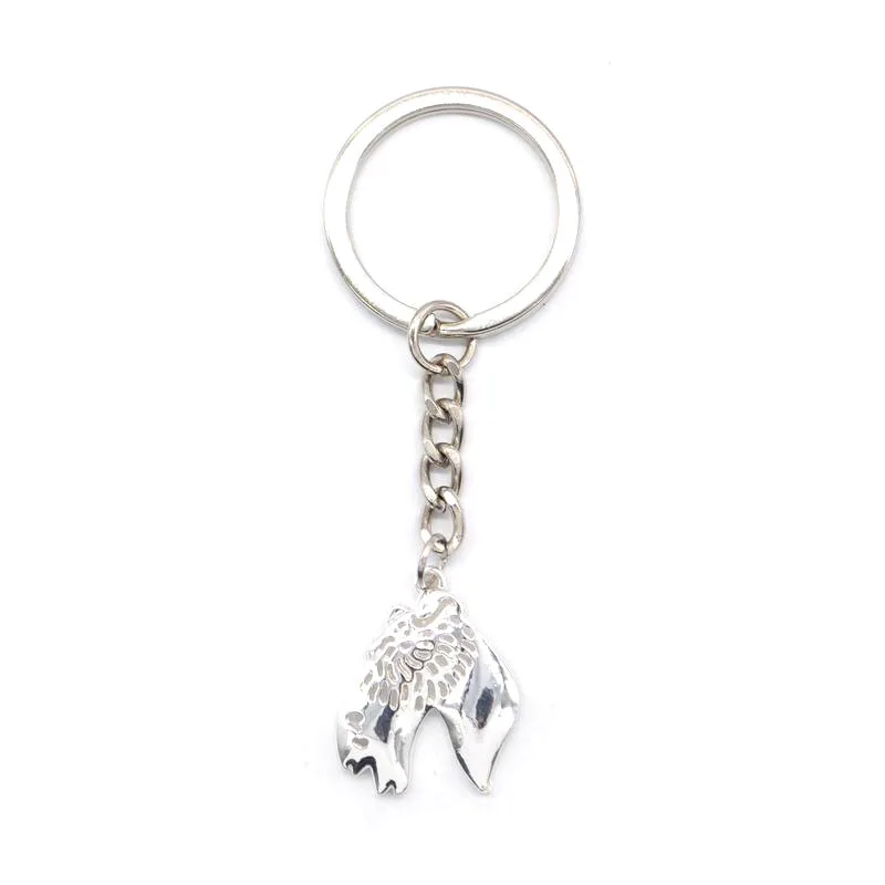 Jewelry Alloy Wire Haired Fox Terrier Key Chains Hot Sale Metal Pet Dog Shaped Key Chains