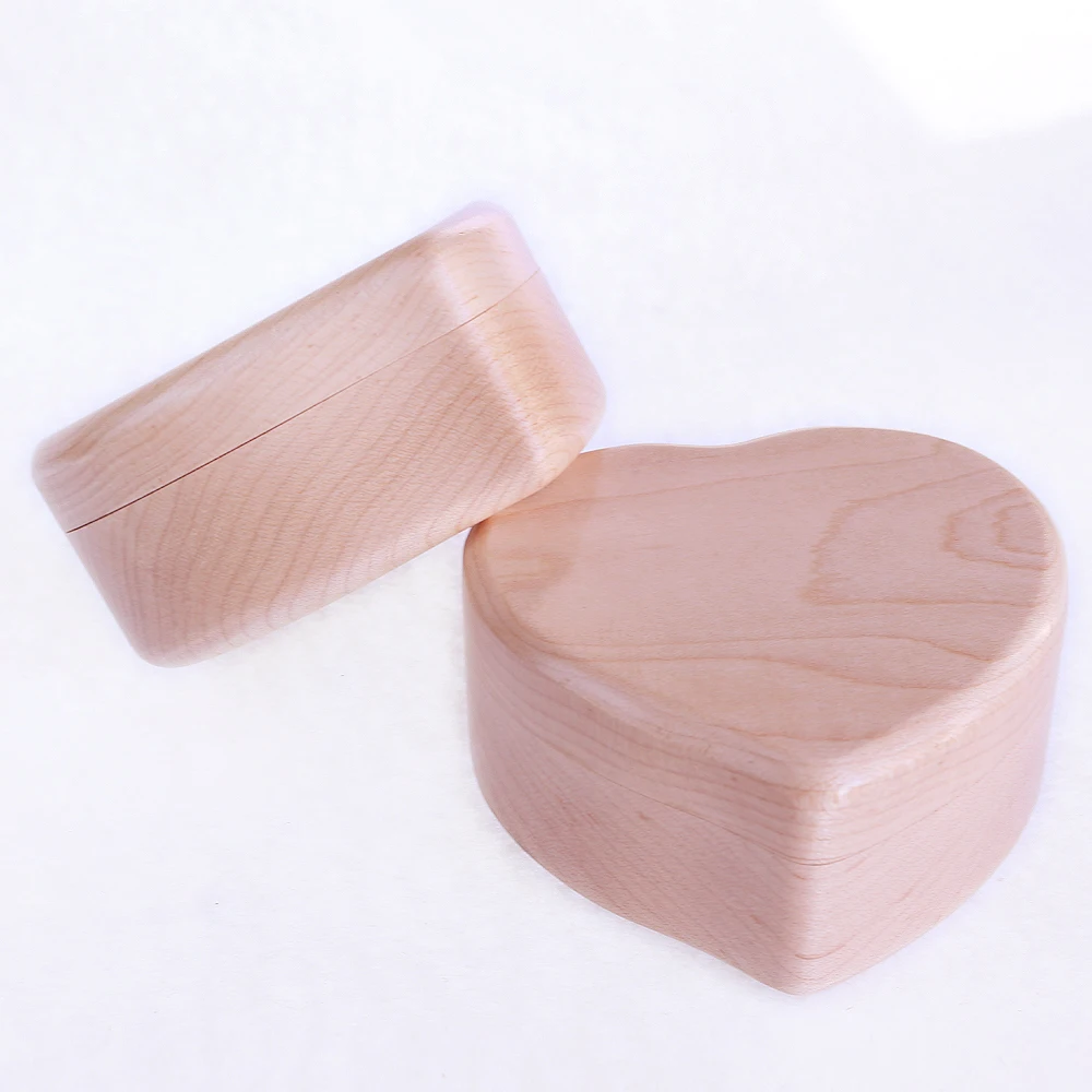 

Rosiking Heart shaped handmade wooden Music Box Birthday Gift For Birthday gift Heart Natural Contracted