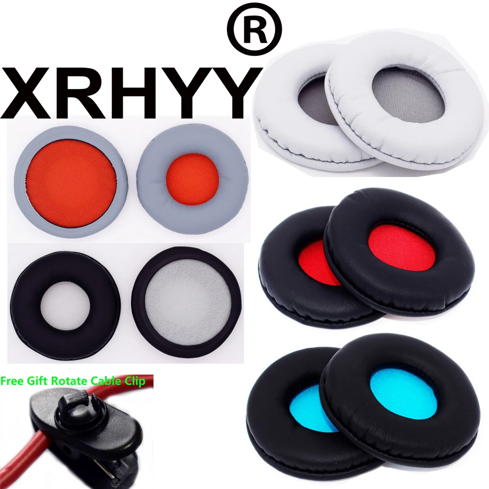 XRHYY Multi Colors Replacement Earpad Ear Pads Cushions For Sony MDR-ZX600 Headphone + Free Rotate Cable Clip