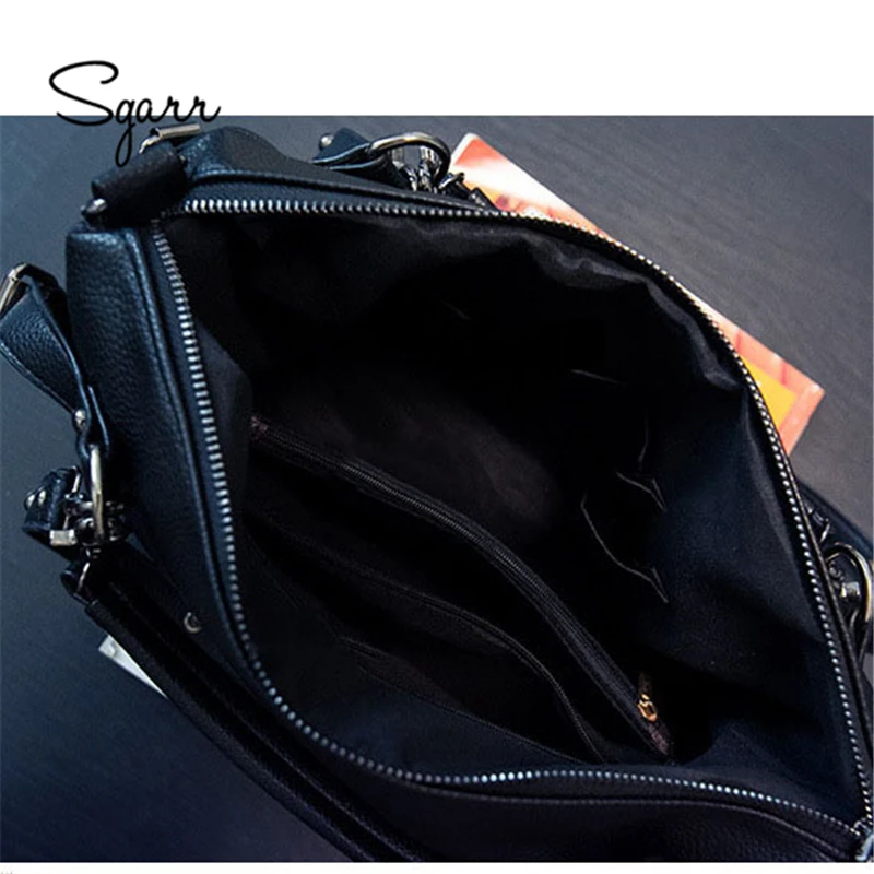 SGARR LUXURY Leather Women Shoulder Bag Brand Designer leather handbags Skin Crossbody bag Famous Big Female Tote Messenger Bags