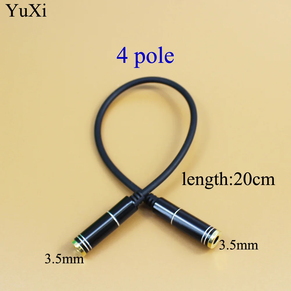 

YuXi jack 3.5mm Female To Female Audio Cable Gold Plated Audio Extension Cable Aux Cable for Computer Mobile Phone