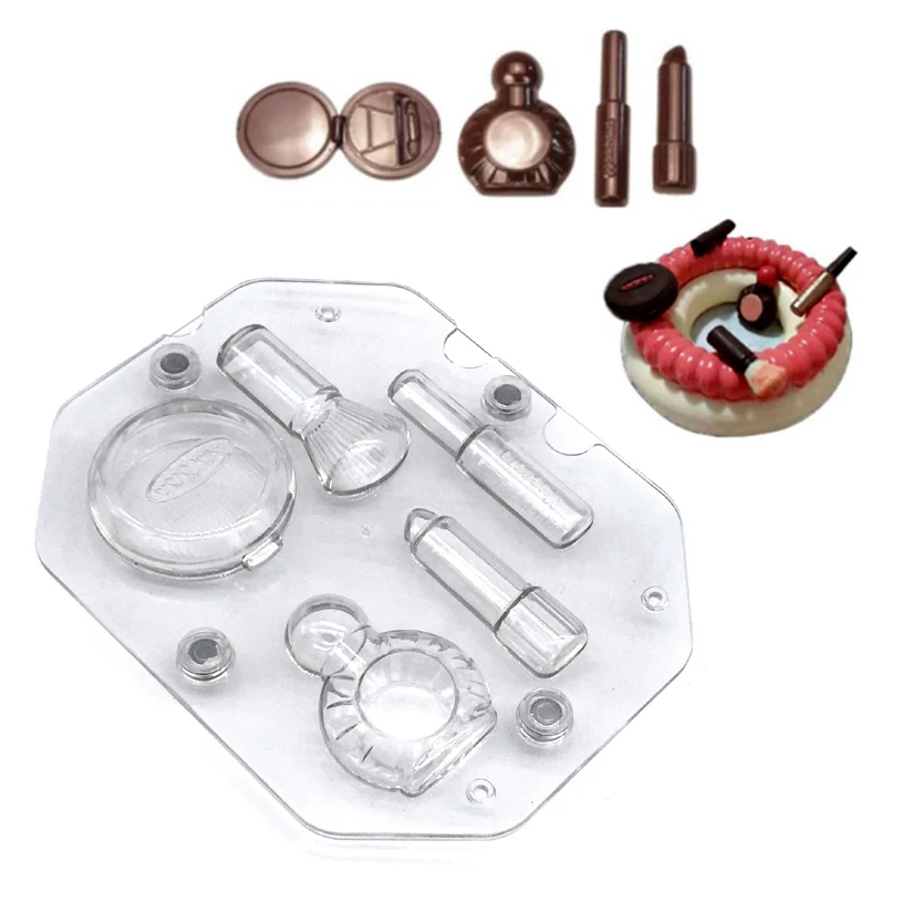 Stereo Cosmetics Chocolate Mold With Magnets Baking DIY Candy Jelly Fondant Cake Decorating Tools