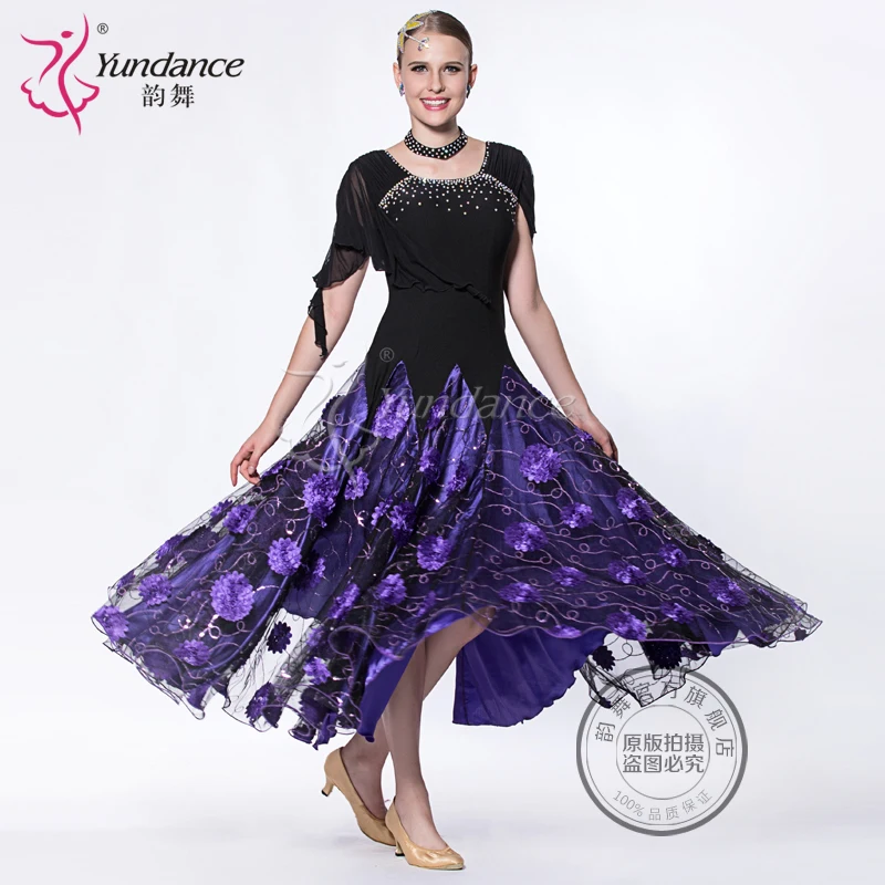 Customized Lady Ballroom Dancing Dress Modern Dance Competition Costume Waltz Tango Foxtrot Quickstep Suit Promotion B-2774