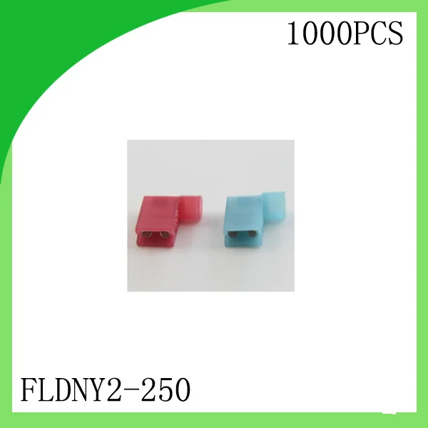 

Brass 1000 PCS FLDNY2-250 Full Insulated Female Flag Crimp Terminal cold-pressure ternminal