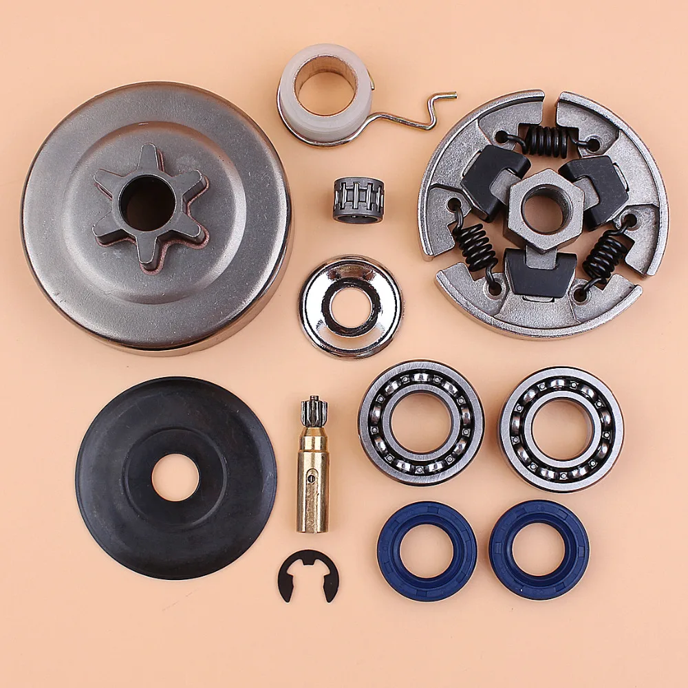 Kit ingranaggi a vite senza fine della pompa dell'olio del cuscinetto a tamburo della frizione per STIHL 017 018 MS170 MS180 MS 170 180 seghe a catena per motoseghe a Gas 3/8 6T