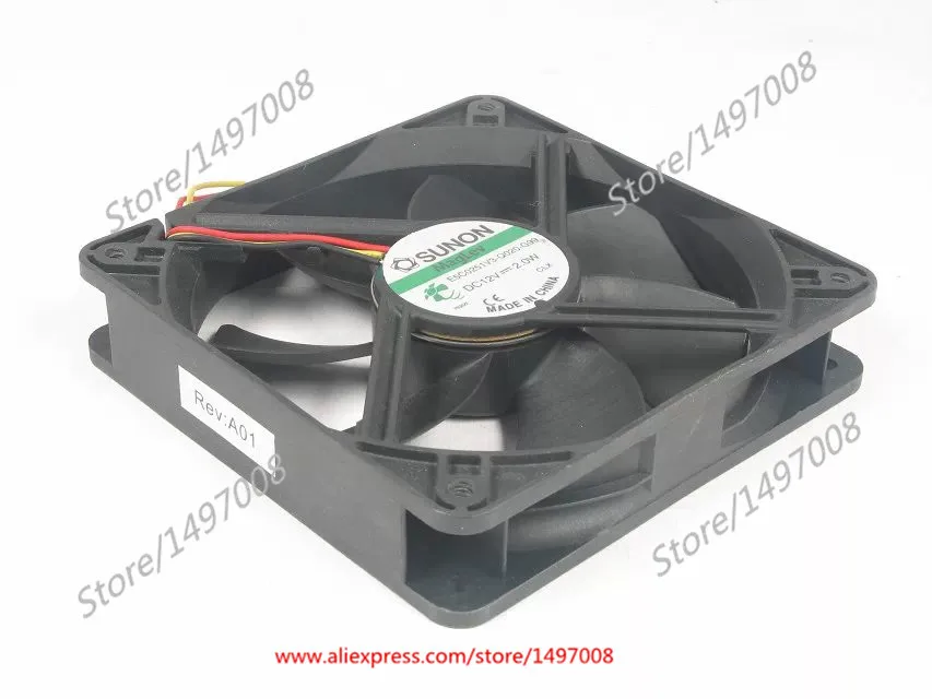 

SUNON E5C0251V3-Q020-G99 DC 12V 2.0W 120x120x25mm Server Cooling Fan