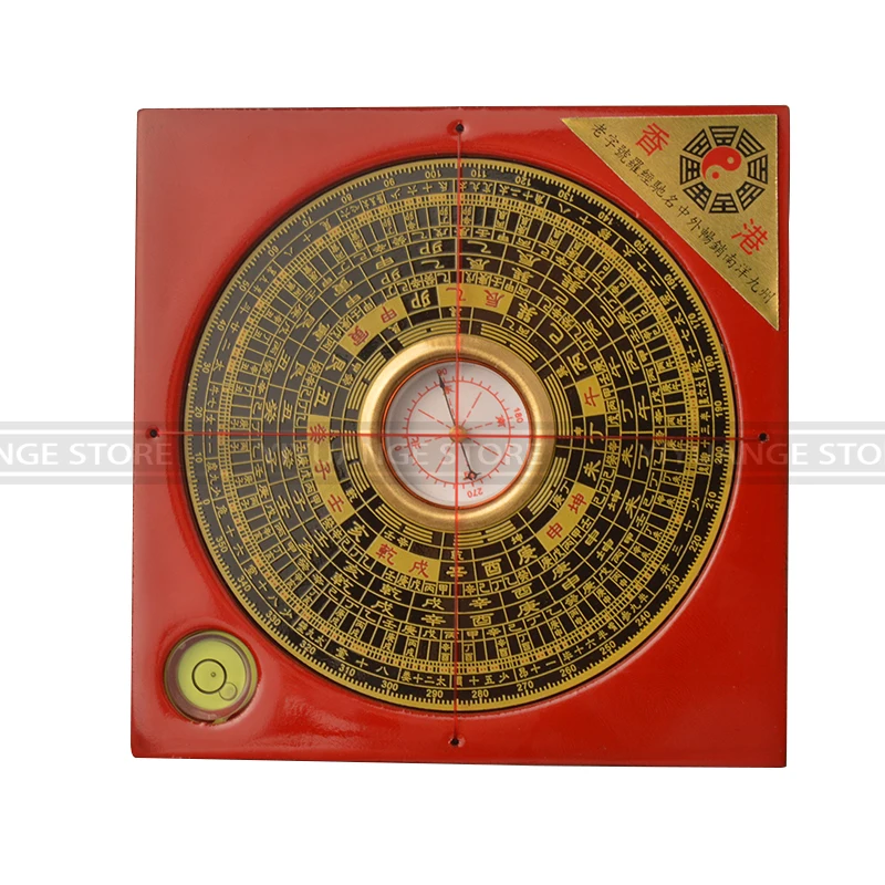 Ancient chinese Fengshui Profession Compass Square metal surface luopan LuoJingYi professional master Supplies home decoration