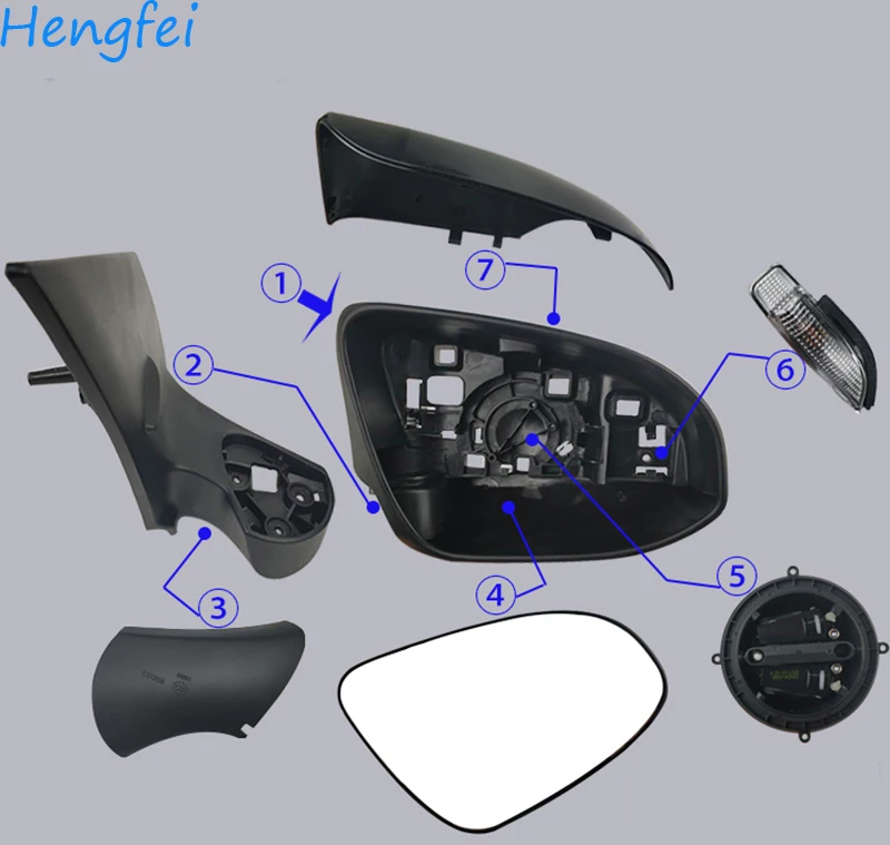 Original Car Accessories For Toyota Yaris 2012~2019 Rearview Mirror Assembly Rearview Mirror Cover Frame Turn Signal Bracket