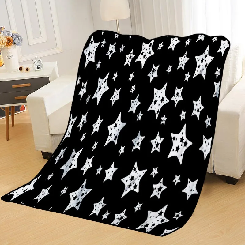 Personalized Blankets Custom Black And White Pattern Blankets for Beds Soft DIY Your Picture Dropshipping Throw Travel Blanket