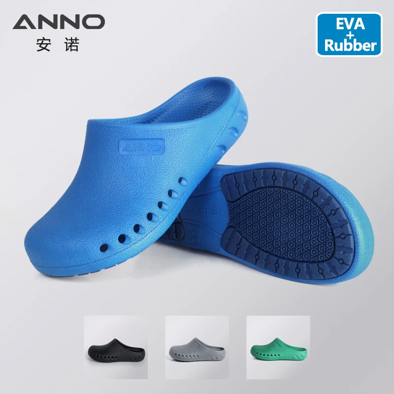 

ANNO EVA Soft Doctors Nurses Shoes Hospital Clog Operating Room Lab SPA Beauty Salon Slipper Work Flat Shoes With Foot Pad