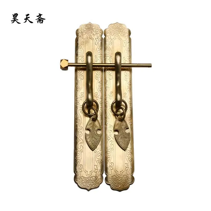 [Haotian vegetarian] antique copper straight handle / antique furniture copper fittings / HTC-029