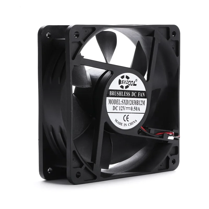

Brand New SXDOOL SXD12038B12M-1 120*120*38mm DC12V 0.50A 2800RPM 110CFM Case Axial Server Inverter Cooling Fan