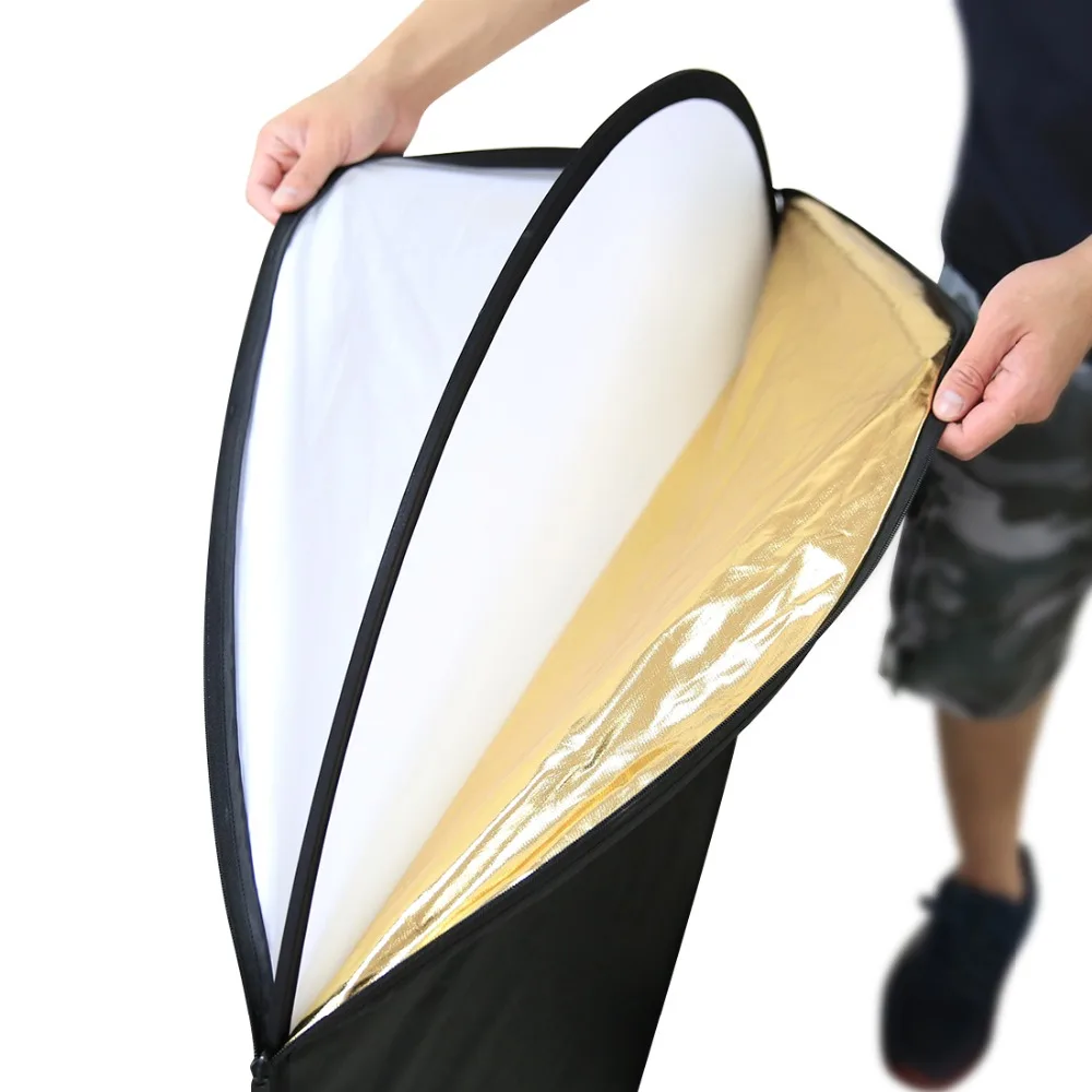 PULUZ Light Reflector 5 in 1 Studio Photography Lighting Reflector Handhold Collapsible Photo Disc Light Reflector