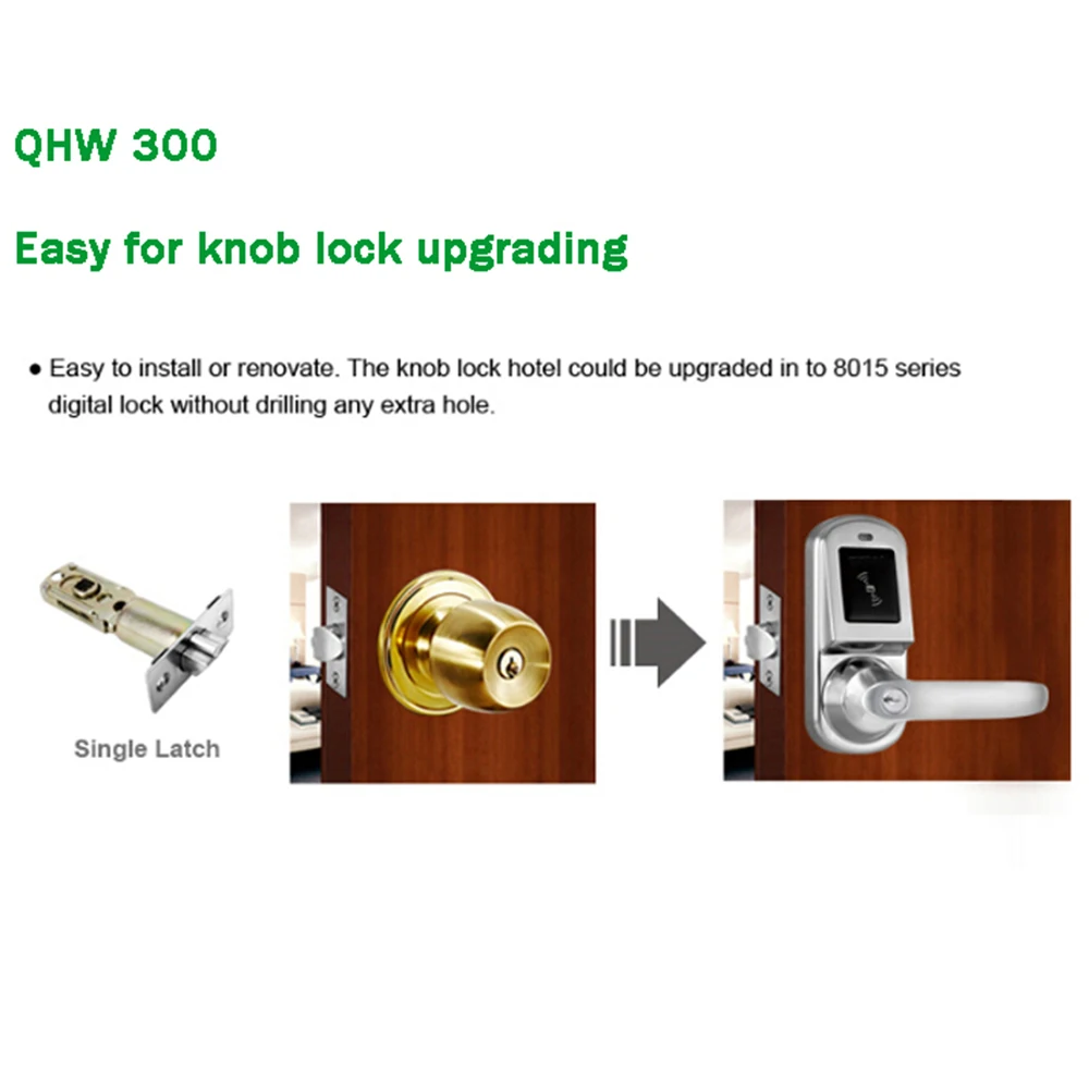 Smart Electronic Lock Mechanical Key IC Card Replace knob lock Electric Door Lock Handle Home Apartment Lock Hotel RFID Lock