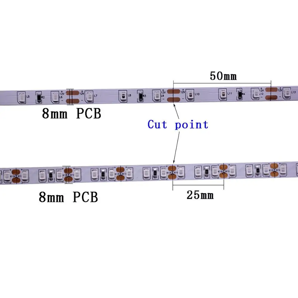 12V Ultraviolet UV LED Strip Waterproof IP65 IP20 Night Fishing 395nm 60 /120 PCS/M2835 SMD White  PCB  Tape  Lights