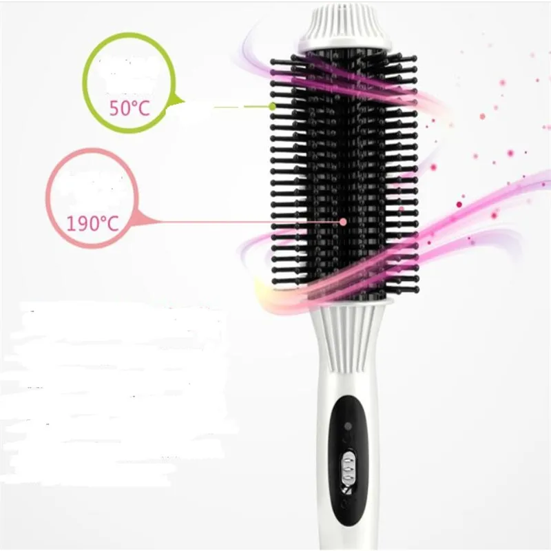 

Electric Fast Heat Hair Straightener Comb Simply Ceramic Curling Roller Brush Hairstyle Straightening Iron Flat Wand Curler Wave