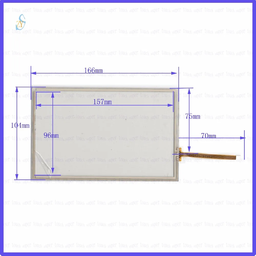 

ZhiYuSun KDT-3776 7inch 4-wire resistive touch panel for Car DVD, 166*104 GPS Navigator screen glass this is compatible